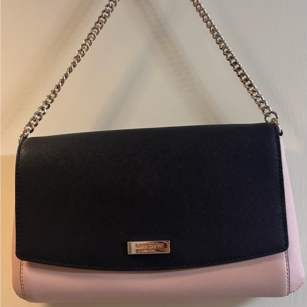 Kate Spade Black and Pink Chain Shoulder Bag